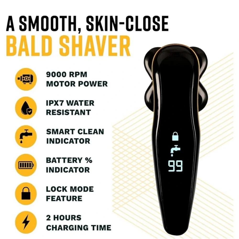 The Cut Buddy Bald Buddy Head Shaver Waterproof Rechargeable Electric Razor